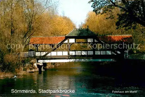 Soemmerda Stadtpark Bruecke Kat. Soemmerda