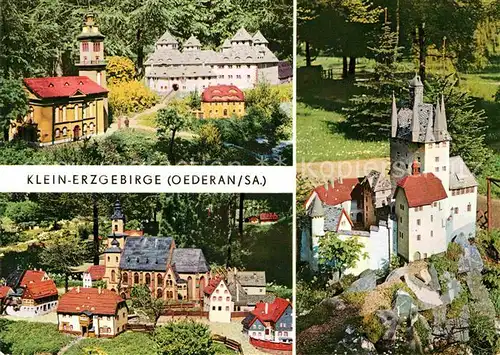 Oederan Klein Erzgebirge Miniaturpark Schloss Kirche Augustusburg Burg Kriebstein Kat. Oederan