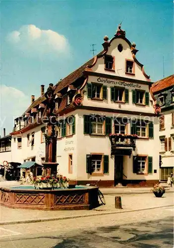 Offenburg Einhornapotheke mit Neptunbrunnen Kat. Offenburg