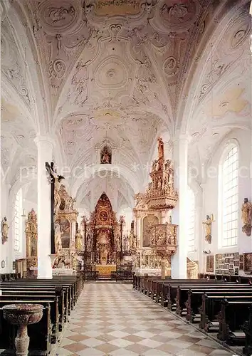 Tuntenhausen Mittelschiff der Wallfahrtsbasilika Kat. Tuntenhausen