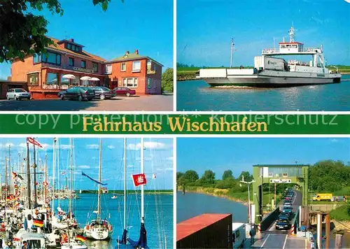 Wischhafen Faehrhaus Faehre Yachthafen Kat. Wischhafen