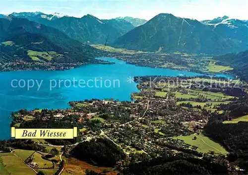 Bad Wiessee Tegernsee mit Wallberg Bayerische Voralpen Fliegeraufnahme