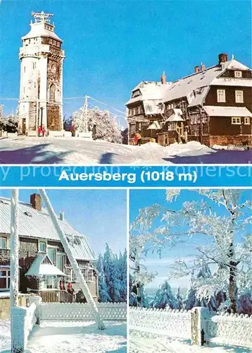 Auersberg Wildenthal Berghotel Gasthaus Aussichtsturm Winterpanorama Kat. Eibenstock