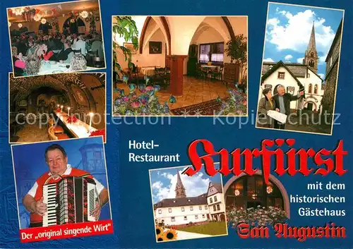 Kamp Bornhofen Hotel Restaurant Kurfuerst mit Gaestehaus San Augustin Singender Wirt Kat. Kamp Bornhofen