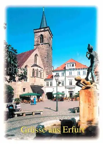 Erfurt Wenigemarkt mit aegidienkirche Kat. Erfurt