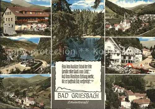 Bad Griesbach Schwarzwald  Pension Restaurant Doettelbacher Muehle Teilansichten Panorama Seeblick Kat. Bad Peterstal Griesbach