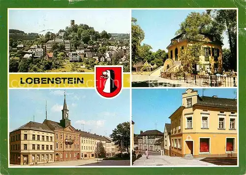 Lobenstein Bad Alter Turm Parkpavillon Markt Rathaus Fussgaengerzone