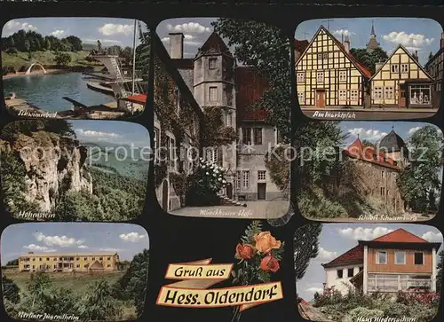 Hessisch Oldendorf Schwimmbad Hohenstein Berliner Jugendheim Muenchhauser Hof Marktplatz Schloss Schaumburg Haus Niedersachsen Kat. Hessisch Oldendorf