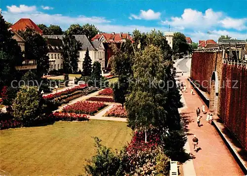 Bad Salzuflen Rosengarten mit Kurmittelhaeusern Kat. Bad Salzuflen