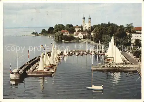 Friedrichshafen Bodensee Yachthafen und Schlossbruecke Kat. Friedrichshafen