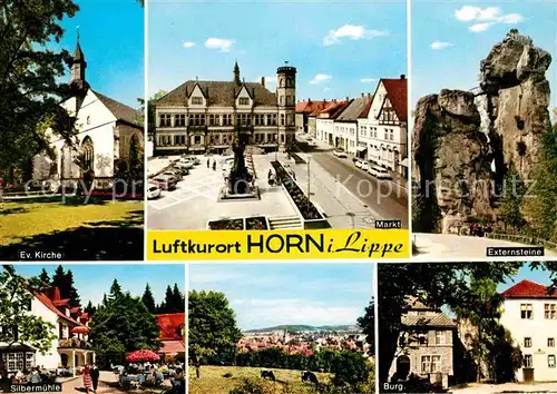 Horn Lippe Ev Kirche Markt Externsteine Silbermuehle Burg Kat. Horn Bad Meinberg