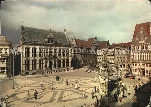 Bremen Marktplatz mit Schuetting Kat. Bremen