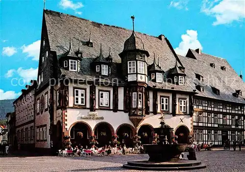 Goslar Marktplatz mit Hotel Kaiserworth und Brunnen Kat. Goslar