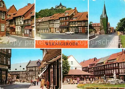 Wernigerode Harz Kleines Stadthaus Feudalmuseum Schloss Wernigerode Westerntorturm Hotel Gotisches Haus Nikolaiplatz Kat. Wernigerode