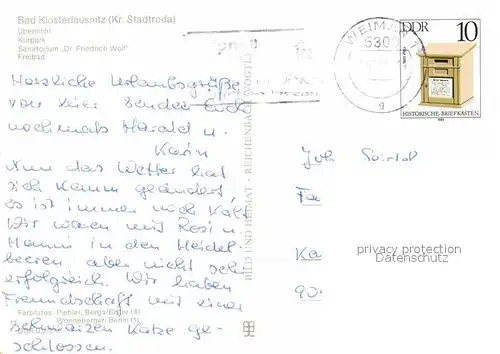 Bad Klosterlausnitz Teilansicht Kurpark Sanatorium Dr Friedrich Wolf Freibad Kat. Bad Klosterlausnitz