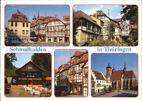 Schmalkalden Salzbruecke Stengelsches Haus Wirtshaus im Ehrental Mohrengasse Stadtkirche St Georg Kat. Schmalkalden