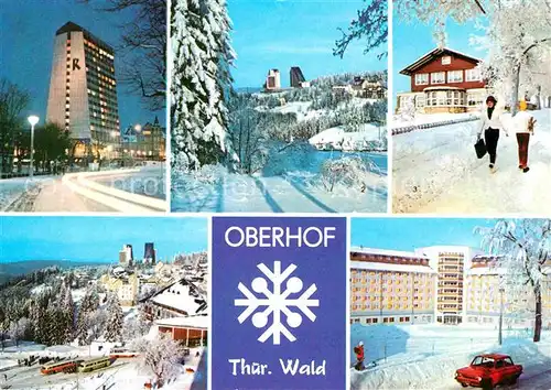 Oberhof Thueringen FDGB Erholungsheim Rennsteig Interhotel Panorama Cafe Luisensitz Teilansicht FDGB Erholungsheim Fritz Weineck Kat. Oberhof Thueringen