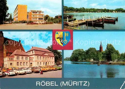 Roebel Mueritz Sorge Oberschule Promenade Rathaus Am Hafen Kat. Roebel Mueritz