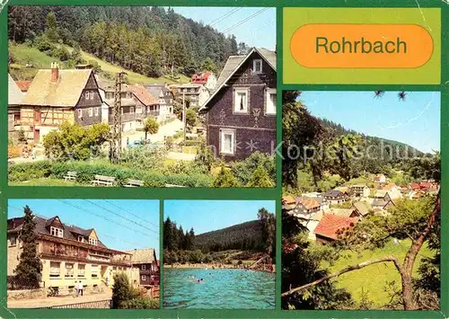 Rohrbach Rudolstadt Ortsmotiv Konsum Gaststaette Sorbitzgrund Freibad Teilansicht Kat. Rohrbach Rudolstadt