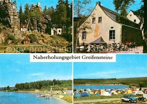 Greifensteine Erzgebirge Naturtheater Konsum Gaststaette Berghaus Freibad Greifenbachstauweiher Zeltplatz Kat. Typen