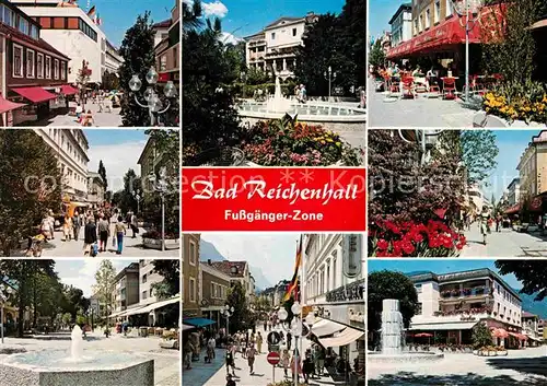 Bad Reichenhall Fussgaengerzone Ludwig Salzburger und Bahnhofstrasse Kat. Bad Reichenhall