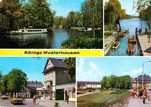 Koenigs Wusterhausen Dahmepartie Schleuse Neue Muehle Bahnhofstr Ernst Thaelmann Platz Kat. Koenigs Wusterhausen