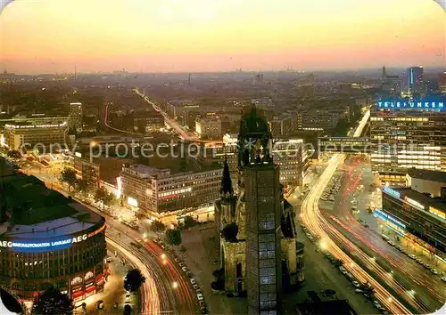 Berlin Blick vom Europa Center auf die Kaiser Wilhelm Gedaechtniskirche Kat. Berlin