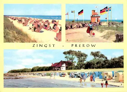 Prerow Ostseebad Strand Zugang Zingst Strand mit Strandhalle Kat. Darss