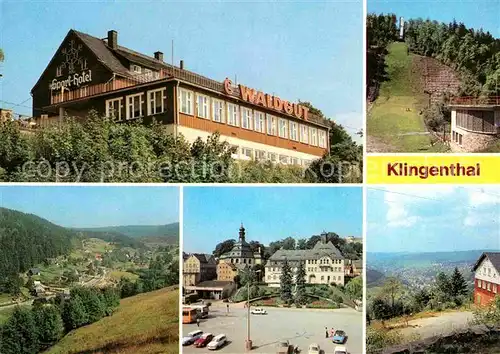 Klingenthal Vogtland Sport Hotel Waldgut Gr Aschbergschanze Steindoebra Platz der Einheit Aschbergblick Kat. Klingenthal Sachsen