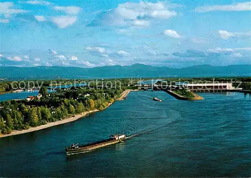 Breisach Rhein Rheinseitenkanal Schleuse Rheinbruecke Schwarzwald Kat. Breisach am Rhein