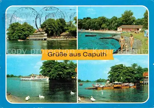 Caputh Gaststaette Am Faehrhaus Strandbad MS Seebad Templin Faehre Kat. Schwielowsee