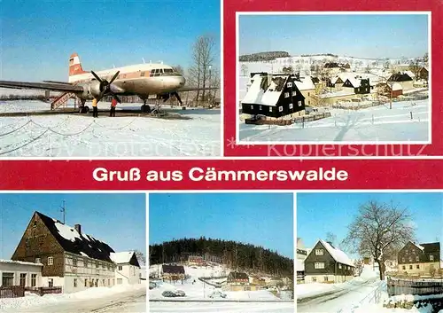 Caemmerswalde Schauflugzeug Teilansichten Gaststaette Kat. Neuhausen Erzgebirge