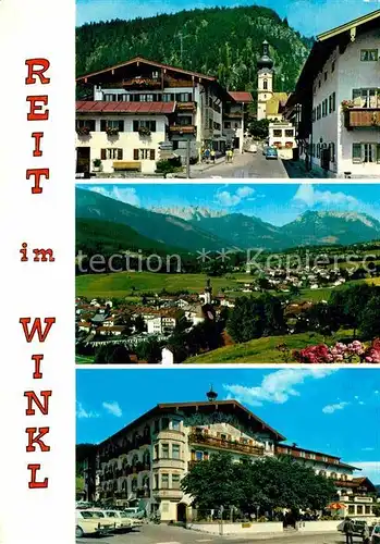 Reit Winkl Dorfeinfahrt Panorama Hotel Unterwirt Kat. Reit im Winkl