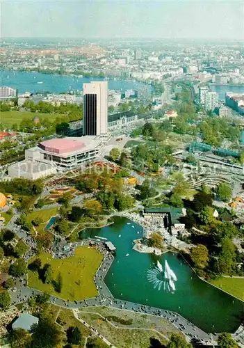 Hamburg Congress Centrum und Alster Blick vom Fernsehturm Kat. Hamburg