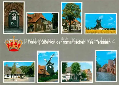 Insel Fehmarn Portal Fachwerkhaeuser Muehle Dorfmotive Kat. Fehmarn