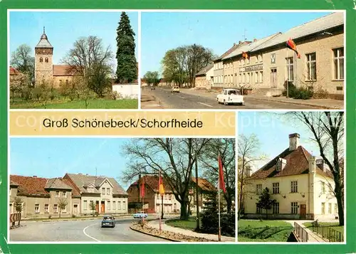Gross Schoenebeck Kirche Baudenkmal Konsum Gaststaette Ernst Thaelmann Str Kulturhaus Kat. Schorfheide