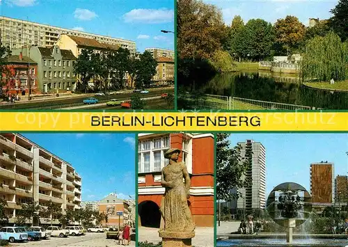 Lichtenberg Berlin Strasse der Befreiung Stadtpark Robert Uhrig Str Sandsteinplastik Hermes Brunnen Kat. Berlin