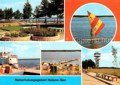 Frankfurt Oder Erholungsgebiet Helene See Promenade Windsurfing Aufsichtsturm Strand Kat. Frankfurt Oder