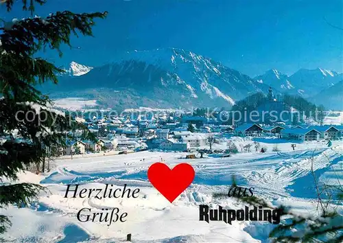 Ruhpolding Winterpanorama Alpen Kat. Ruhpolding