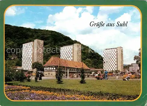 Suhl Thueringer Wald Waffenmuseum Hochhaeuser Kat. Suhl