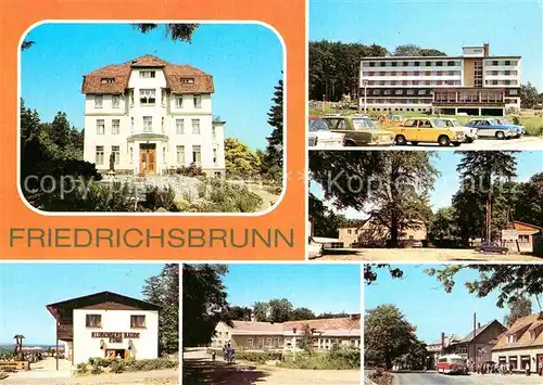 Friedrichsbrunn Harz Sanatorium FDGB Bettenhaus Ferienheim Bergraststaette Klobenberg Baude HO Gaststaette Kat. Friedrichsbrunn