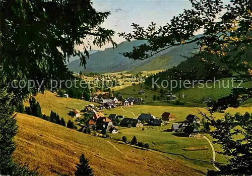 Menzenschwand Panorama Hoehenluftkurort Hochschwarzwald Kat. St. Blasien