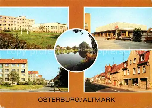 Osterburg Altmark Feierabendheim Konsum Kaufhaus An der Biese Strasse des Friedens Karl Liebknecht Strasse Kat. Osterburg Altmark