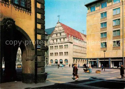 Leipzig Naschmarkt mit Blick zur Alten Waage Messestadt Kat. Leipzig