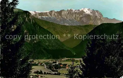 Inzell Gesamtansicht Luftkurort Blick zur Reiteralpe Berchtesgadener Alpen Kat. Inzell