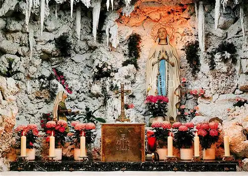 Wigratzbad Herz Jesu und Maria Suehnekirche Grotte Kat. Opfenbach