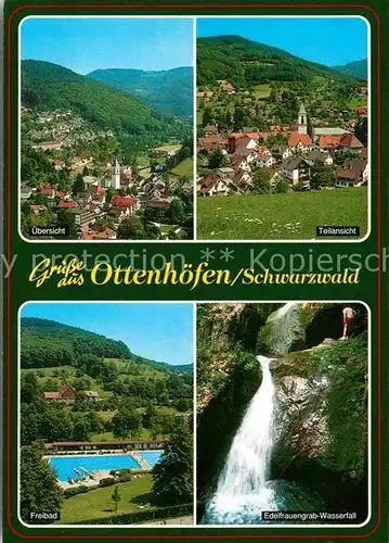Ottenhoefen Schwarzwald Teilansichten Edelfrauengrab Wasserfall Freibad Kat. Ottenhoefen im Schwarzwald