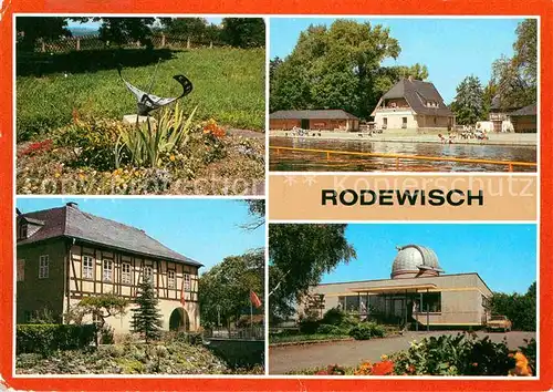 Rodewisch Sonnenuhr Freibad Museum Schulsternwarte Fliegerkosmonaut Sigmund Jaehn Kat. Rodewisch