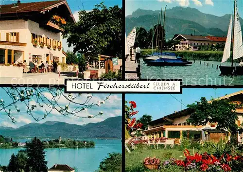 Felden Chiemsee Hotel Fischerstuebel Teilansicht Garten  Kat. Bernau a.Chiemsee