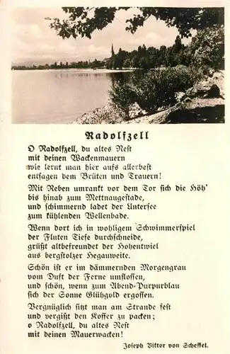 Radolfzell Bodensee Gedicht Teilansicht  Kat. Radolfzell am Bodensee